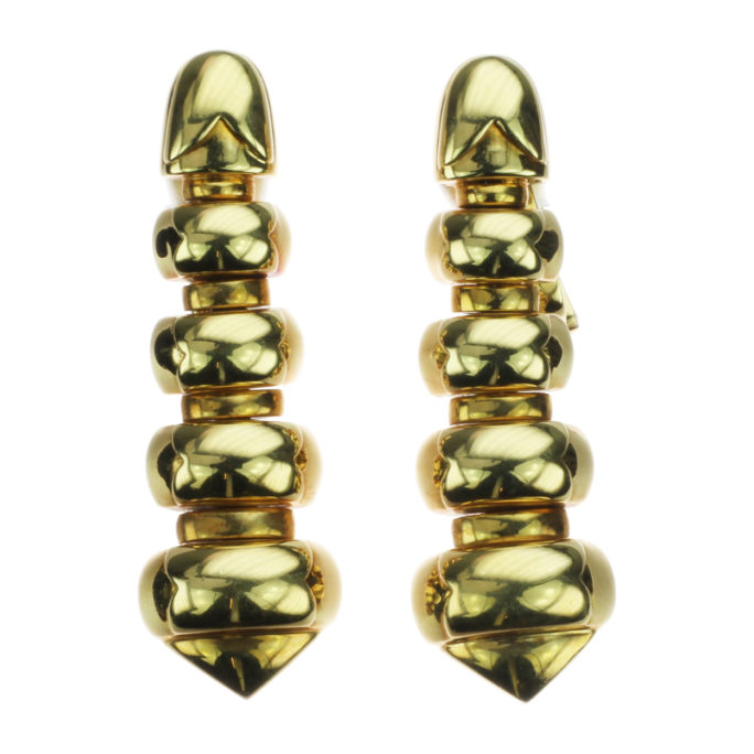 Bulgari 18k Gold Earrings Front