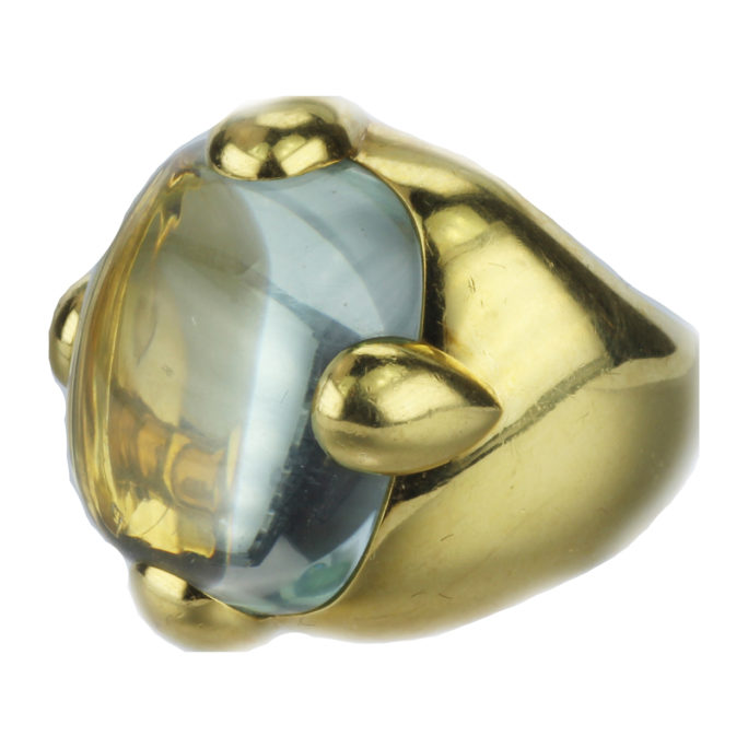 Pomellato 18k Gold and Aquamarine Ring Main