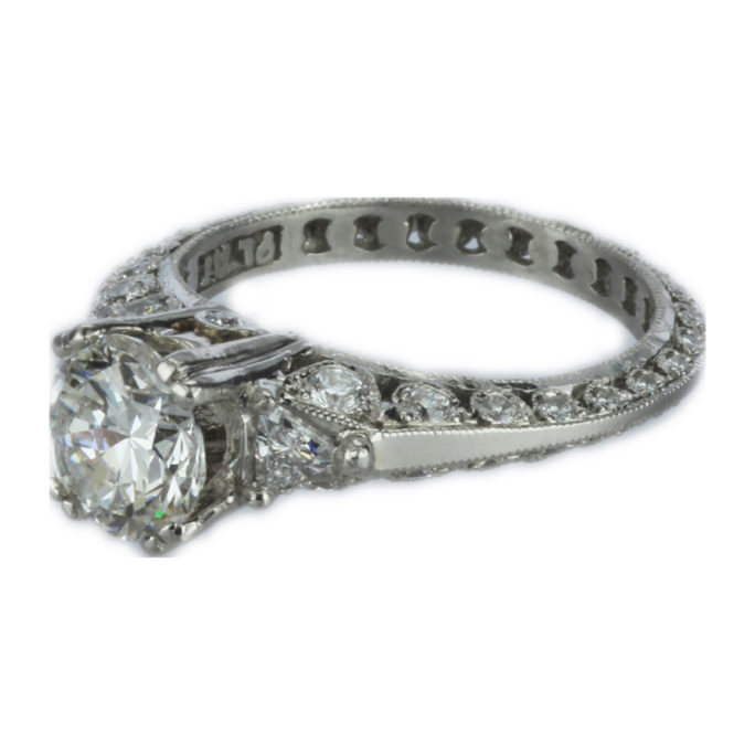 Tacori Platinum Diamond Engagement Ring Main