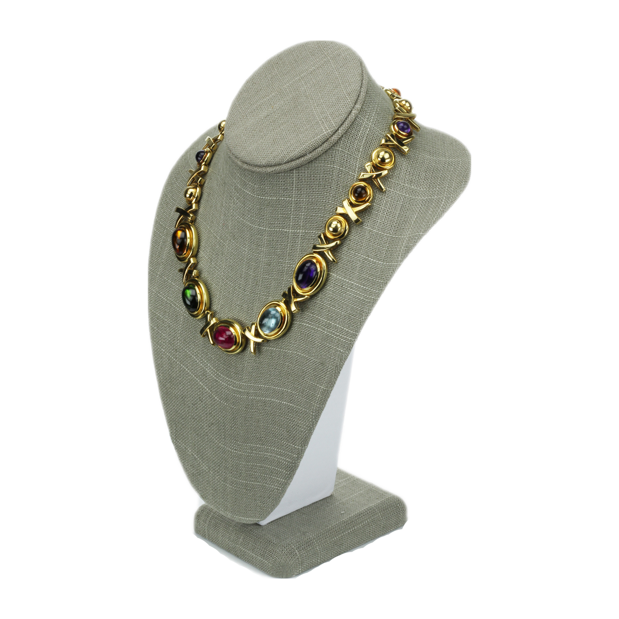 Tiffany And Co Paloma Picasso 18k Gold Mixed Stone Necklace One