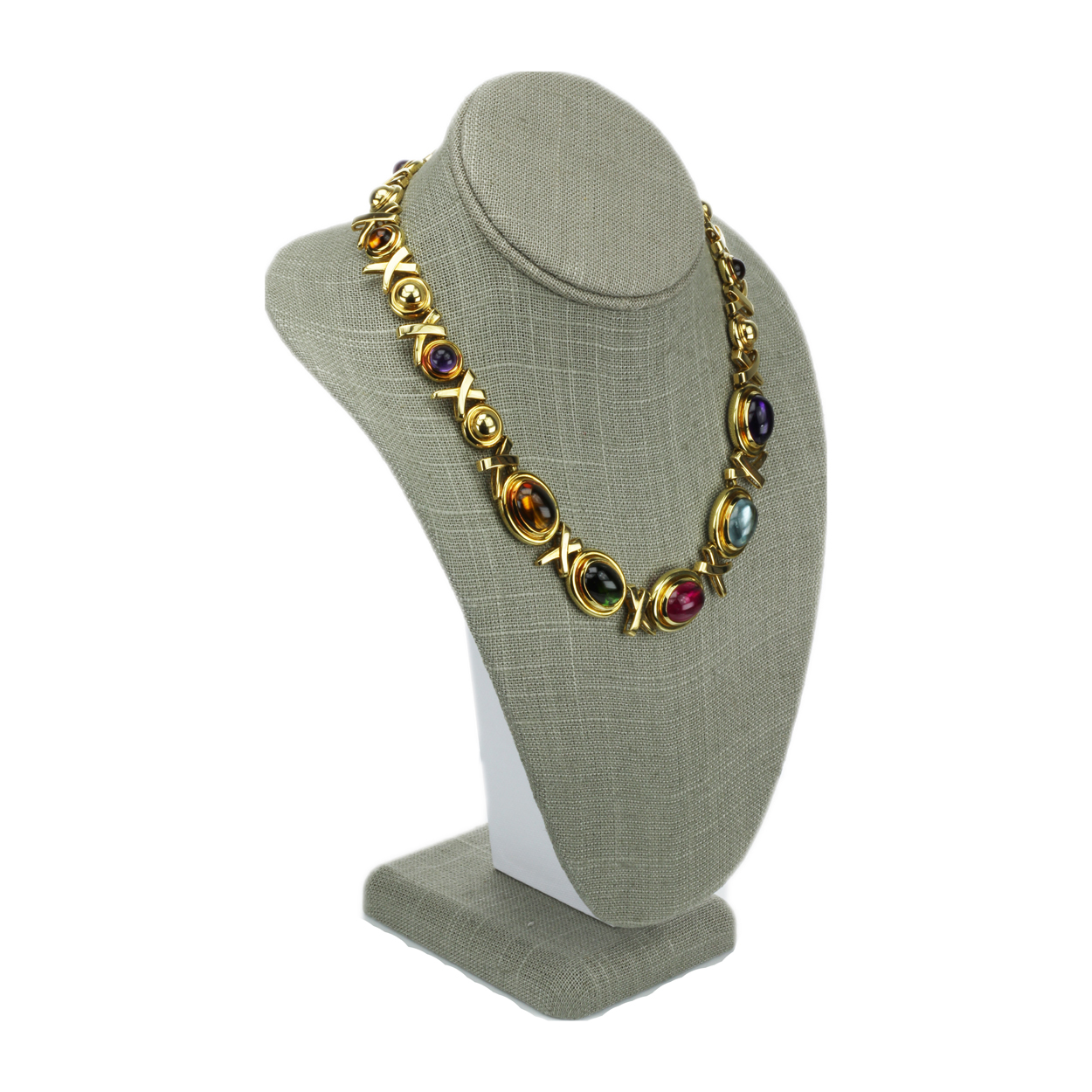 Tiffany And Co Paloma Picasso 18k Gold Mixed Stone Necklace Seven