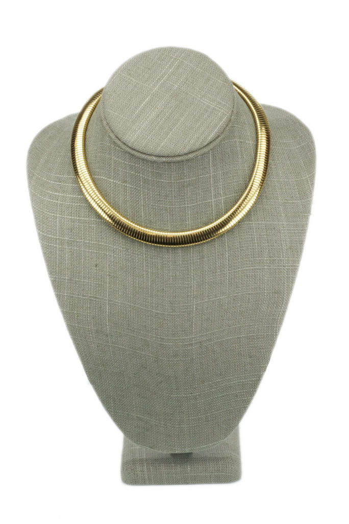 yellow gold omega necklace